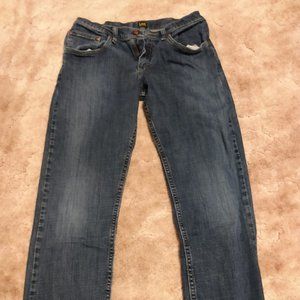 Lee Regular Fit Straight Leg Boys Jeans Size 18R